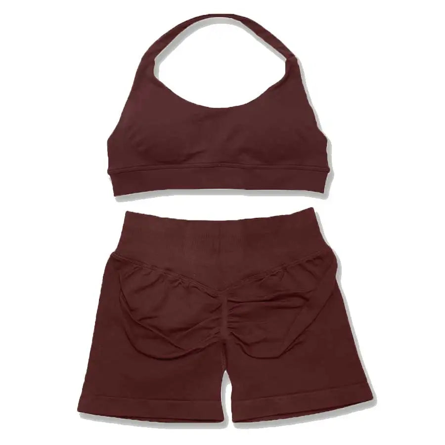 Dfyoga two pieces yoga outfits clothing pants set woman Halter Top sports leggings pant Gym workout sets pilates clothes