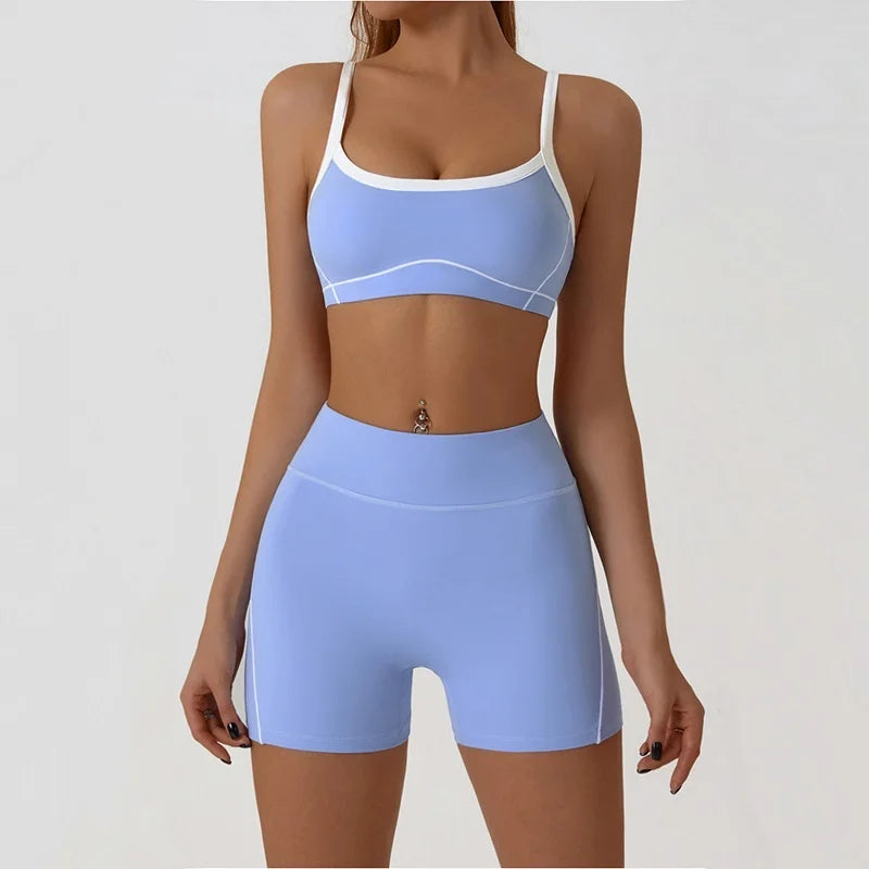 Cloud Hide Women Yoga Suit Gym Fitness Set SEXY Lady Two Piece Sports Tracksuit Workout Pilates Outfits Running Clothes