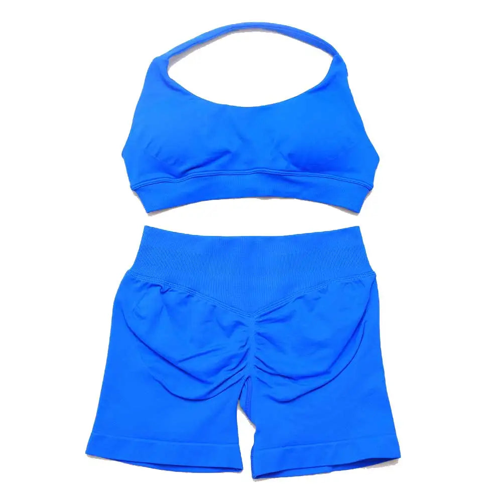 Dfyoga two pieces yoga outfits clothing pants set woman Halter Top sports leggings pant Gym workout sets pilates clothes