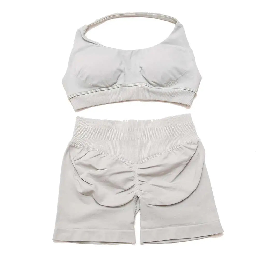 Dfyoga two pieces yoga outfits clothing pants set woman Halter Top sports leggings pant Gym workout sets pilates clothes