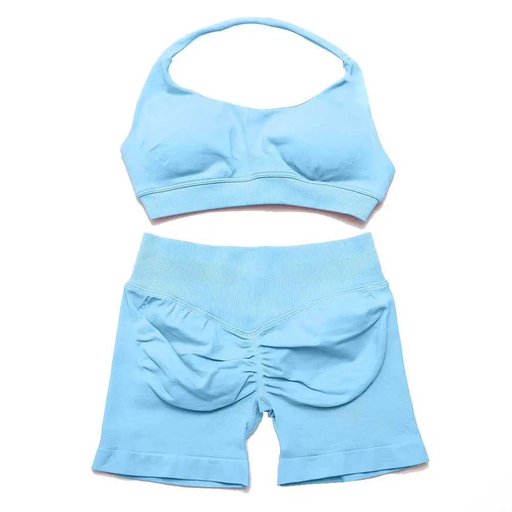 Dfyoga two pieces yoga outfits clothing pants set woman Halter Top sports leggings pant Gym workout sets pilates clothes