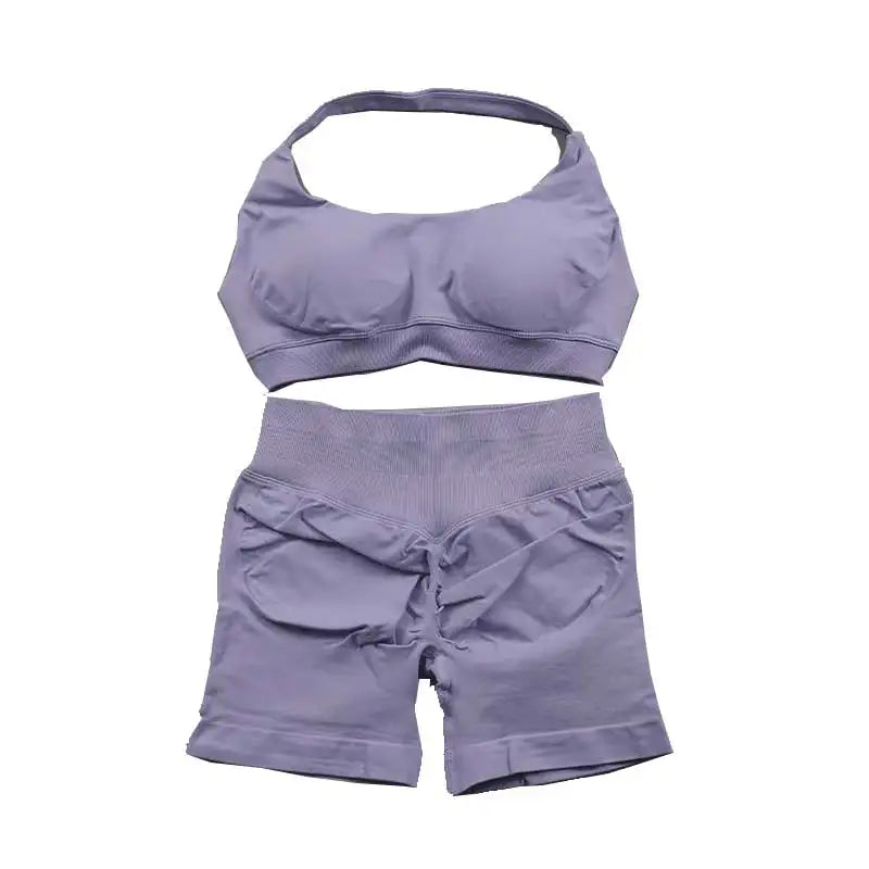 Dfyoga two pieces yoga outfits clothing pants set woman Halter Top sports leggings pant Gym workout sets pilates clothes