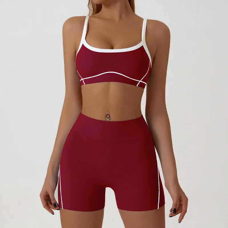 Cloud R Women Sports Tracksuit Yoga Set Gym Fitness Suit Workout Two Piece Sportswear Bra & High Waist Leggings Pilates Outfits