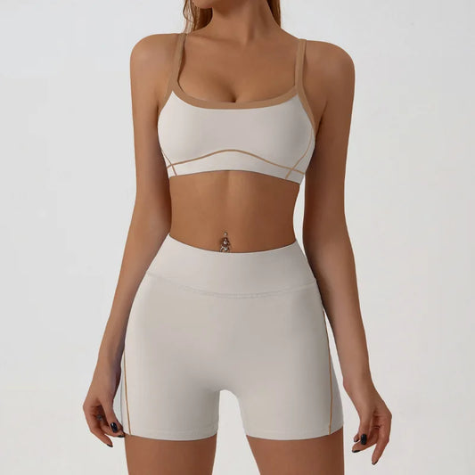 Cloud R Women Sports Tracksuit Yoga Set Gym Fitness Suit Workout Two Piece Sportswear Bra & High Waist Leggings Pilates Outfits