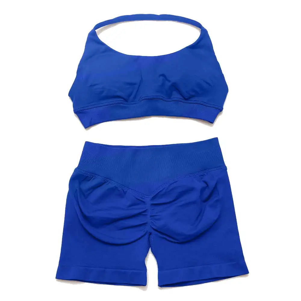 Dfyoga two pieces yoga outfits clothing pants set woman Halter Top sports leggings pant Gym workout sets pilates clothes